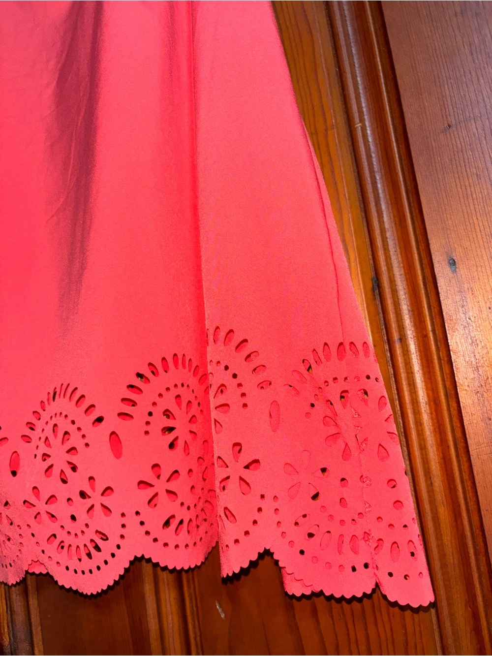 Coral and Beige Cut-Out Tunic Tank - Women - Picture 9 of 9